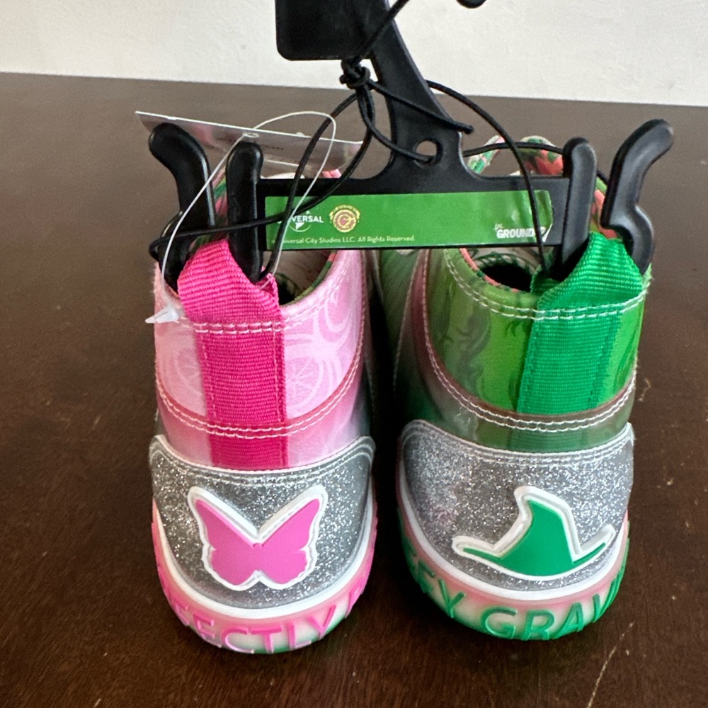 NWT Universal Wicked Pink and Green Sneakers Vibrant High-Top Design Size 11 - Picture 3 of 11